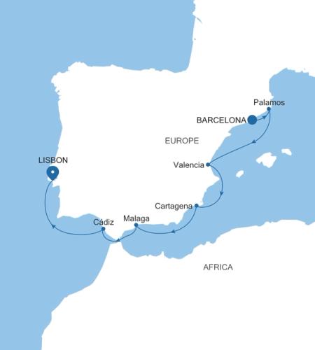Barcelona to Lisbon