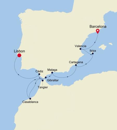 Lisbon to Barcelona