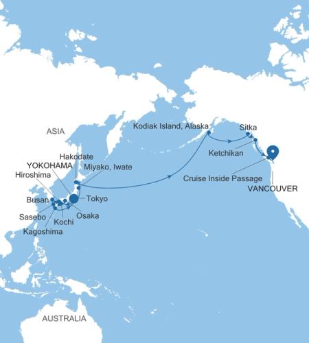 Yokohama (Tokyo) to Vancouver