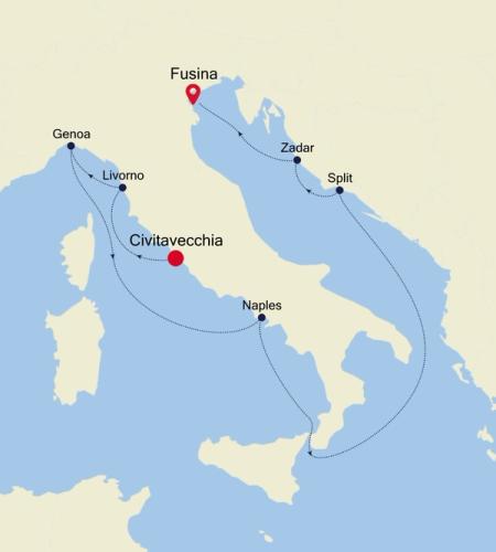 Civitavecchia (Rome) to Fusina (Venice)