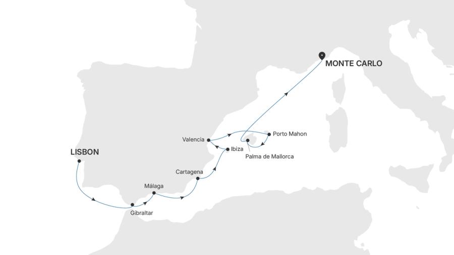 Lisbon nach Monte Carlo
