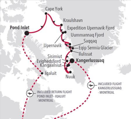 Kangerlussuaq to Pond Inlet, Nunavut