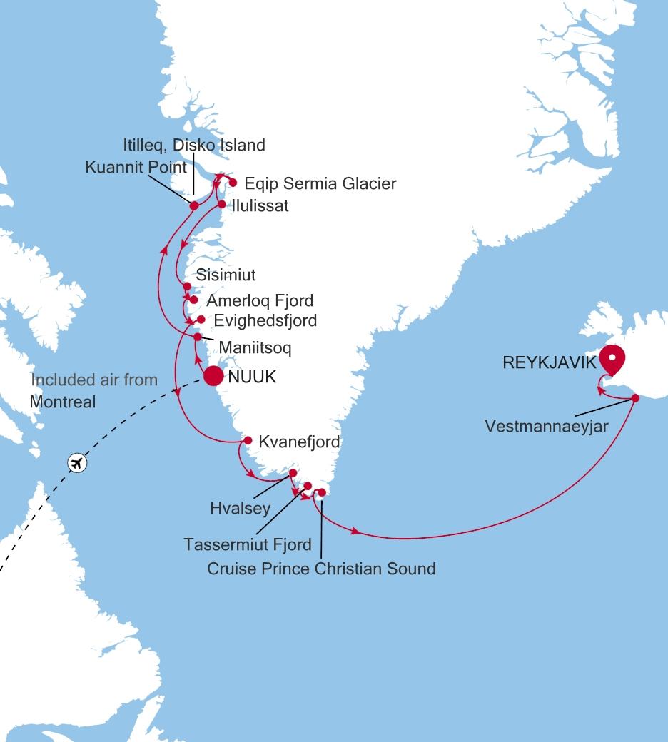 NUUK (GODTHAB) TO REYKJAVIK