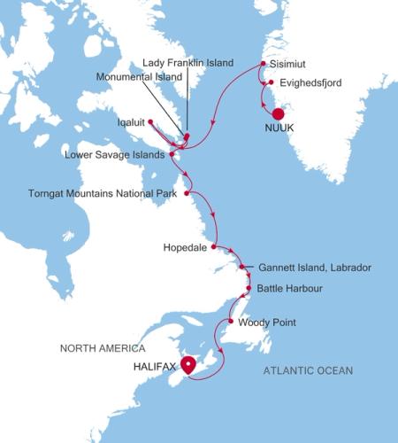 Nuuk (Godthab) to Halifax, Nova Scotia