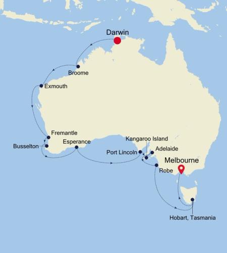 Darwin to Melbourne
