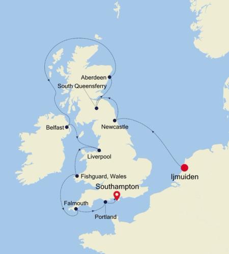 Ijmuiden (Amsterdam) to Southampton