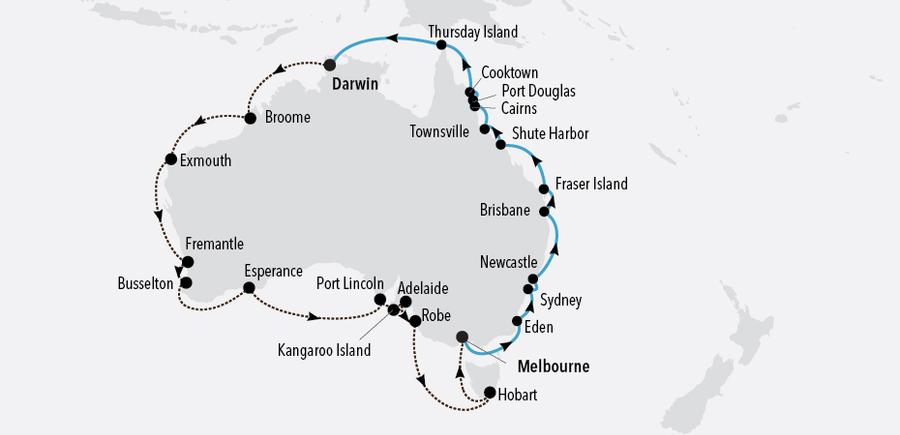 Melbourne nach Darwin