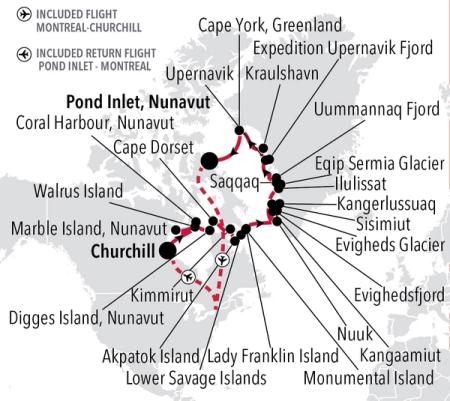 Churchill, Manitoba to Pond Inlet, Nunavut