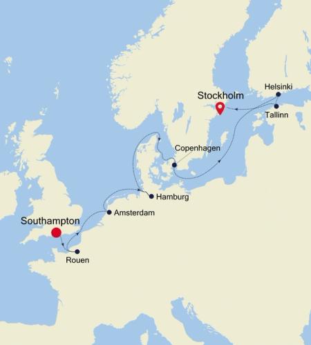Southampton to Stockholm