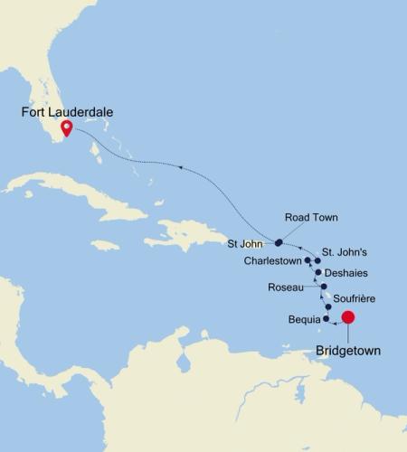 Bridgetown to Fort Lauderdale, Florida