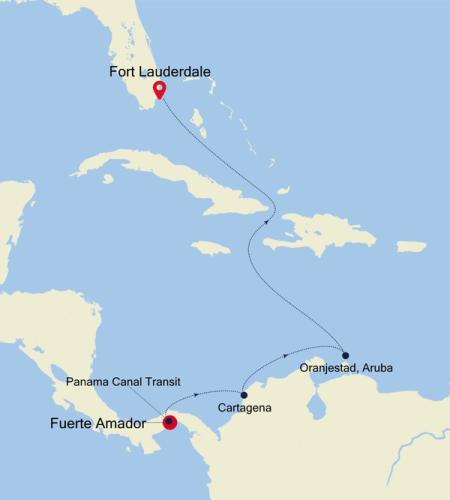 Fuerte Amador (Panama City) à Fort Lauderdale, Florida