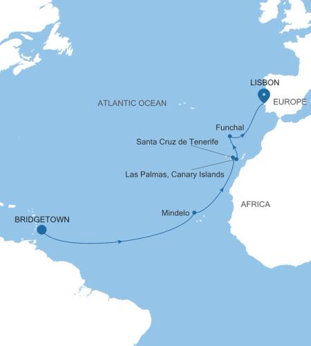 Bridgetown to Lisbon