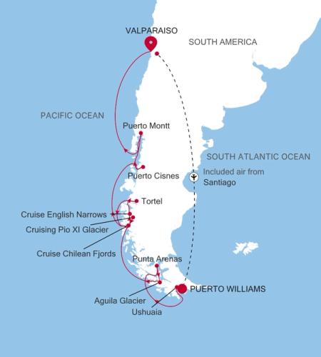 Puerto Williams nach Valparaiso