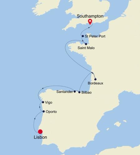 Lisbon to Southampton