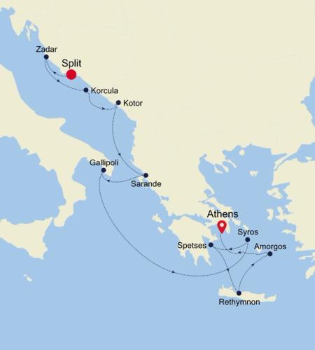 Split to Athens (Piraeus)