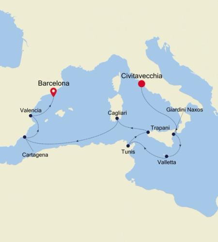 Civitavecchia (Rome) to Barcelona