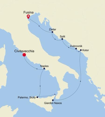 Civitavecchia (Rome) to Fusina (Venice)