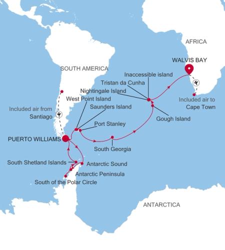 Puerto Williams à Walvis Bay