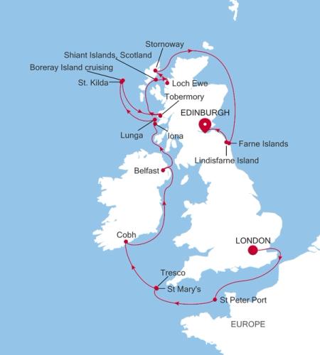 London (Tower Bridge) a Edinburgh (Leith)