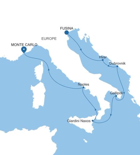 Fusina (Venice) to Monte Carlo