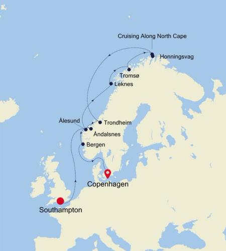 Southampton nach Copenhagen