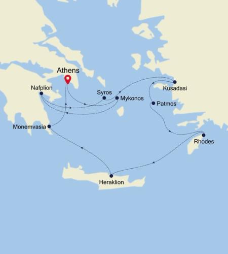 Athens (Piraeus) to Athens (Piraeus)