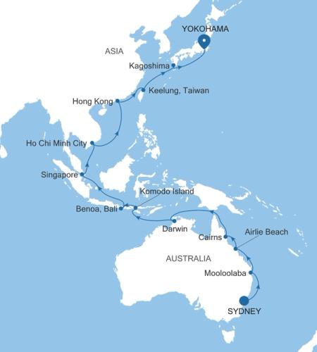 Sydney to Yokohama (Tokyo)