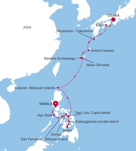 Osaka to Manila