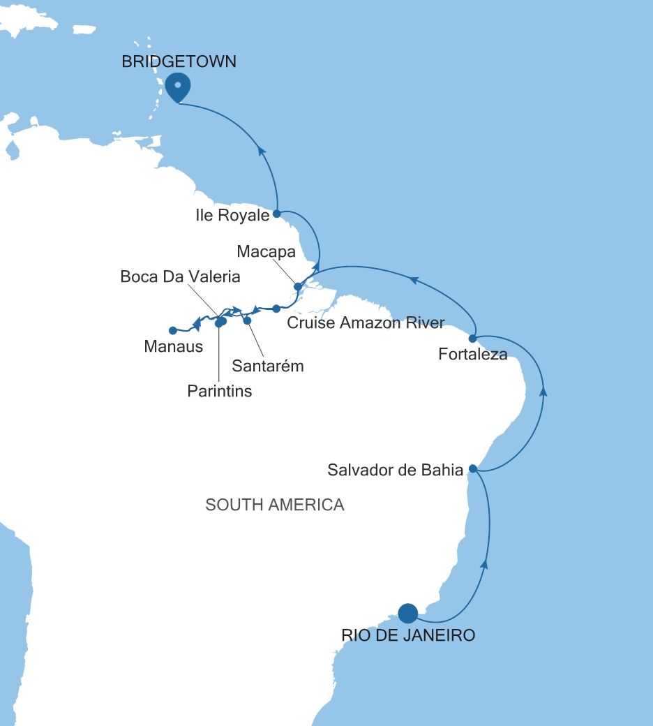 Cruise from Rio de Janeiro to Bridgetown - RA280229020 | Silversea