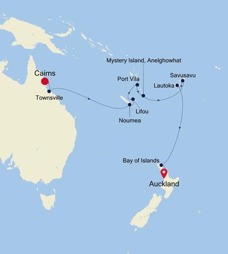 Cairns to Auckland