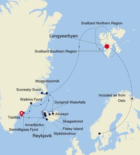 Longyearbyen to Reykjavik