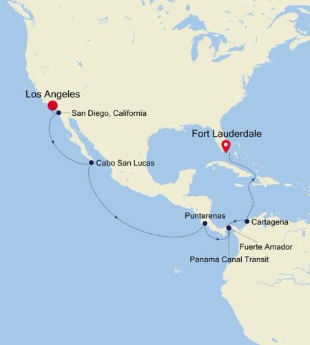 Los Angeles, California to Fort Lauderdale, Florida