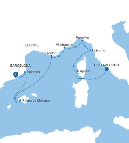 Civitavecchia (Rome) to Barcelona