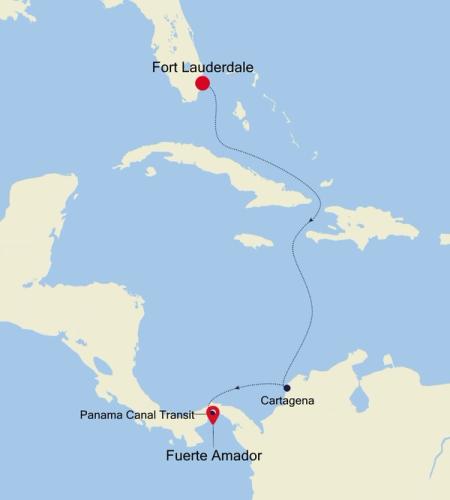 Fort Lauderdale, Florida à Fuerte Amador (Panama City)