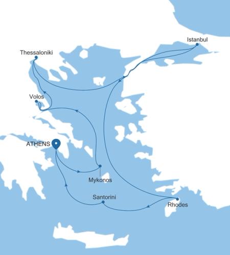 Athens (Piraeus) to Athens (Piraeus)