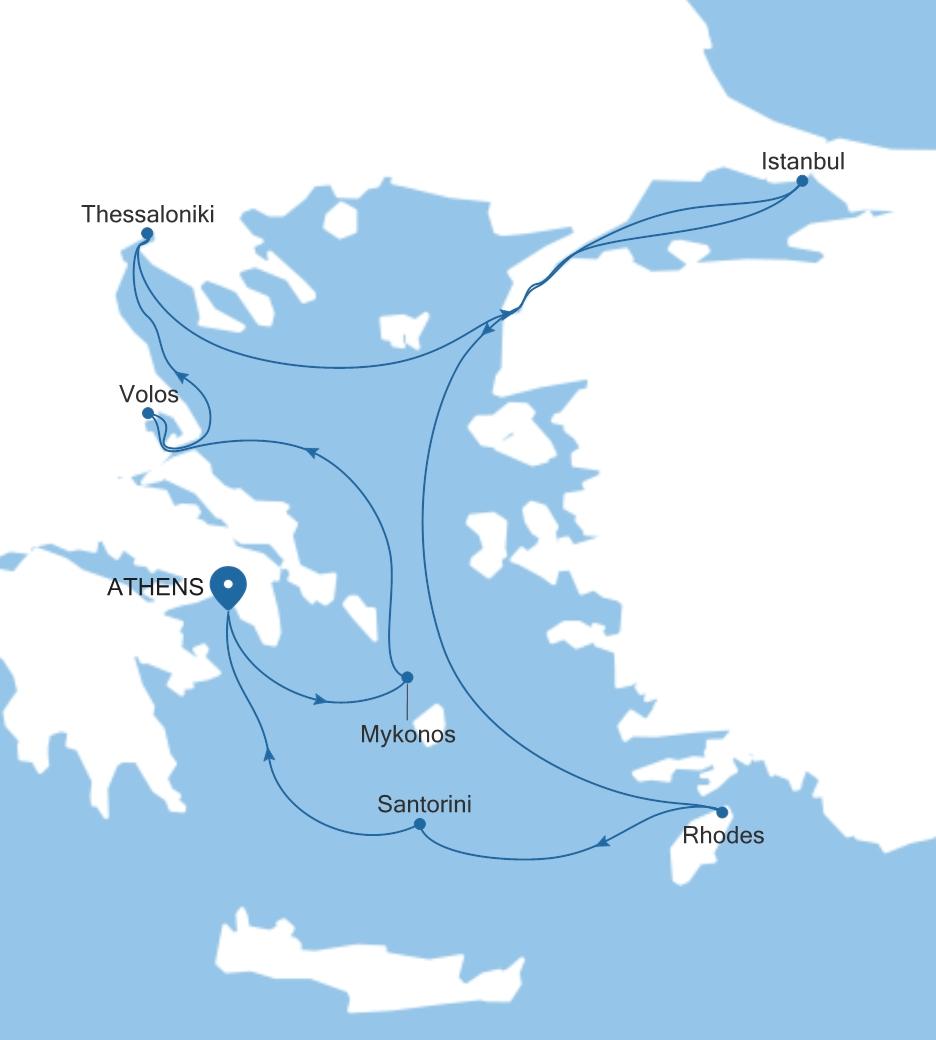 ATHENS (PIRAEUS) TO ATHENS (PIRAEUS)