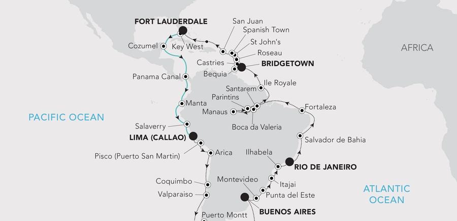 Fort Lauderdale, Florida to Lima (Callao)