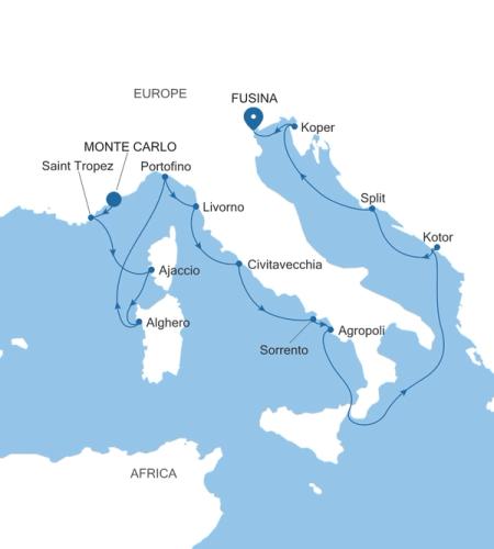 Monte Carlo to Fusina (Venice)