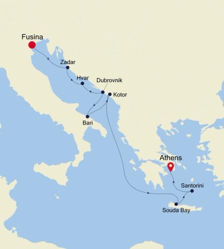 Fusina (Venice) to Athens (Piraeus)