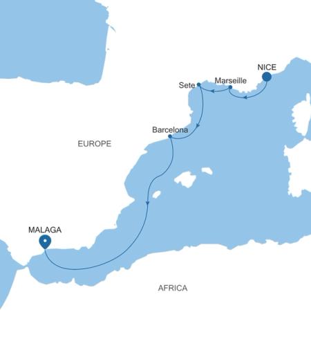 Nice nach Malaga (Costa del Sol)