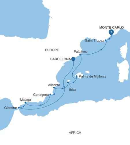Barcelona to Monte Carlo