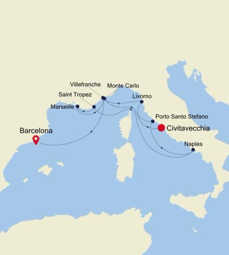 Civitavecchia (Rome) to Barcelona