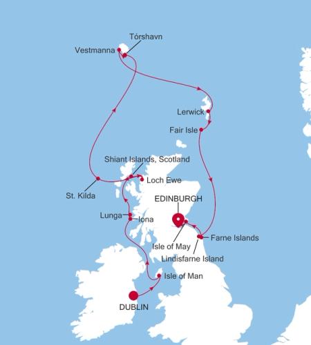 Dublin to Edinburgh (Leith)