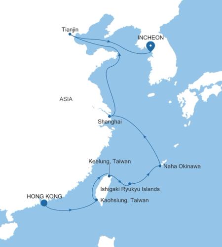 Hong Kong a Incheon (Seoul)