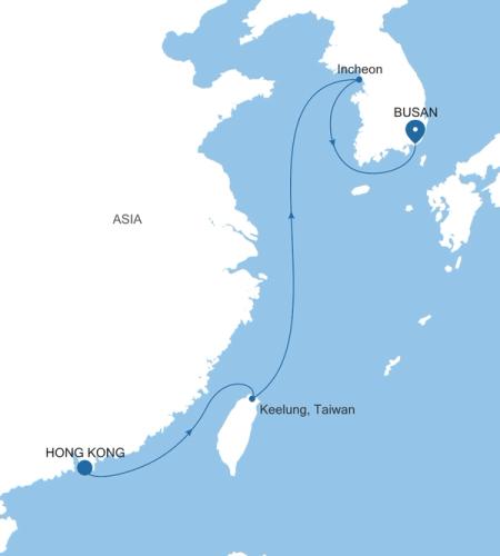 Hong Kong to Busan