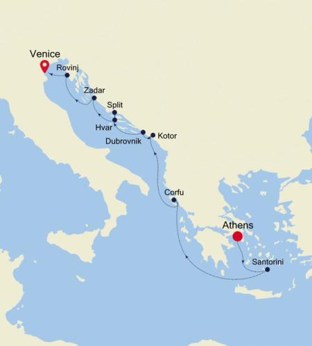 Athens (Piraeus) to Fusina (Venice)