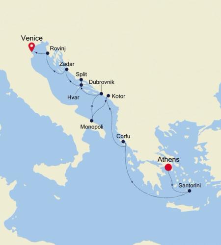 Athens (Piraeus) to Fusina (Venice)