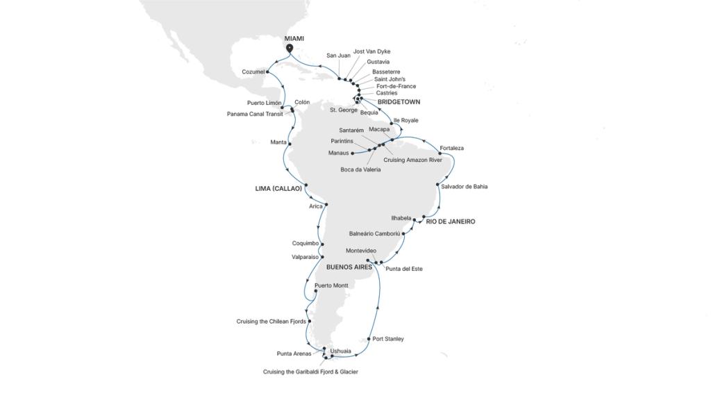 Map of the voyage