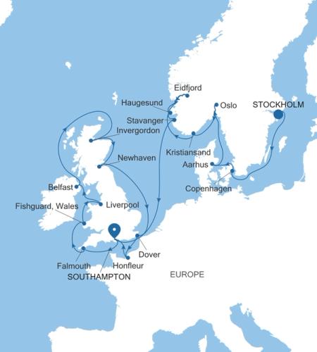 Stockholm to Southampton