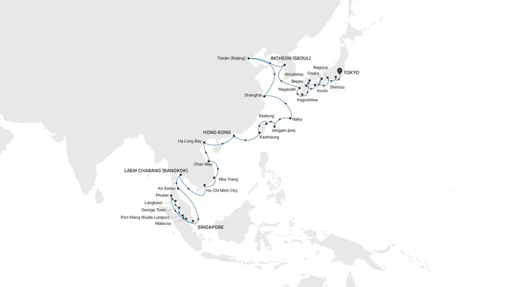 Map of the voyage